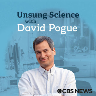 Photo of David Pogue with podcast name.