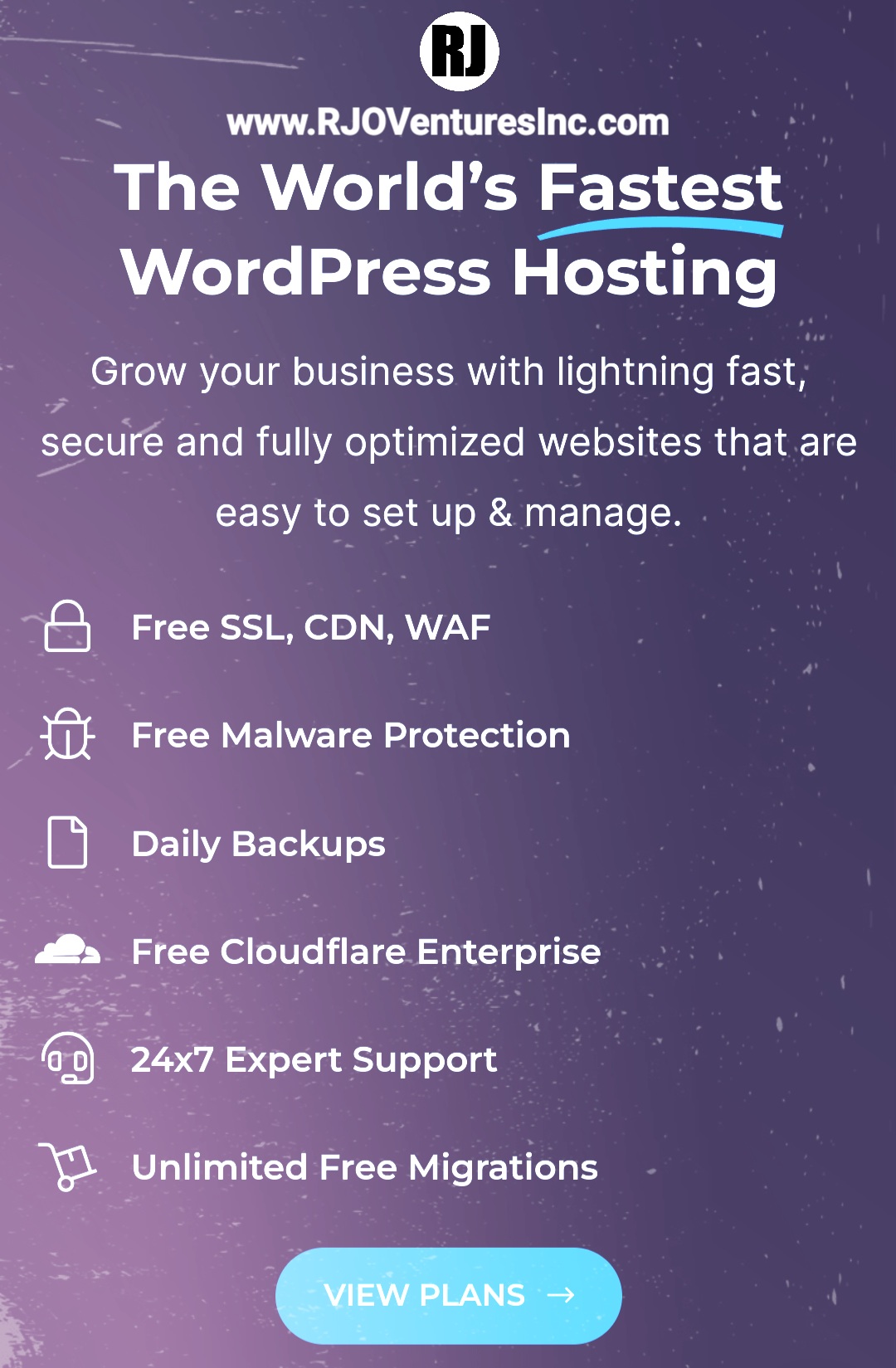 The World’s Fastest WordPress Hosting [RJOTechnology.com / RJO Ventures, Inc.co