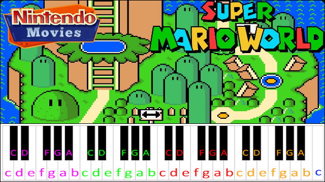 Yoshi's Island - Super Mario World Piano / Keyboard Easy Letter Notes for Beginners