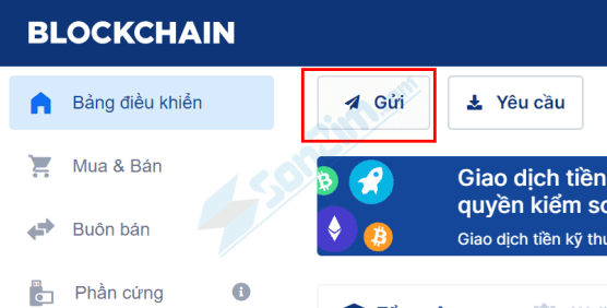 Cách gửi Bitcoin và các loại tiền điện tử khác trên Ví Blockchain - 1