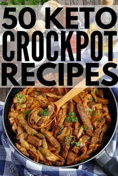 50 Keto Crockpot Recipes! | We’re sharing 50 low carb, ketogenic diet approved easy dinners you can make in your crock pot! Whether you prefer chicken, beef, pork, ground turkey, roasts, soups, chilis…we’ve got delicious and healthy keto recipes to add to your weekly meal plan. Some are grain free, some are dairy free…who says being on the keto diet has to be boring?! #keto #ketogenic #ketosis #ketodiet #ketogenicdiet #ketorecipes #ketocrockpotrecipes #weightloss