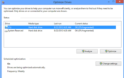 Mengoptimalkan Harddisk windows 8