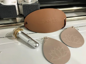 How to Use the Cricut Maker’s QuickSwap Toolset to make engraved leather earrings and debossed leather bracelet.