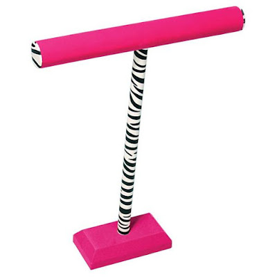 Pink Zebra Print Tall T-Bar Display from Nile Corp