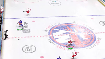 A symphony of motion in NHL 24's electrifying gameplay, with players in action.