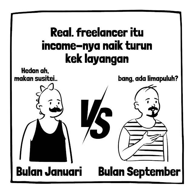 Komik ladyaga: Freelancer Mampu Mengatur Keuangannya Sendiri, Pakai Spreadsheet