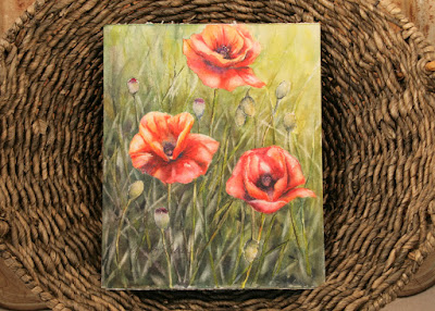 watercolor poppies Christy Sheeler Artist red orange shemustmakeart.blogspot.com ChristySheelerArtist