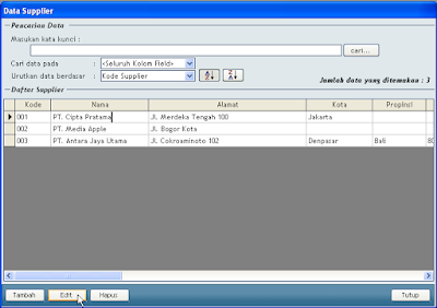 Input data supplier dan Sales IPOS 3