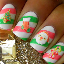 unhas fofas e decoradas para o Natal