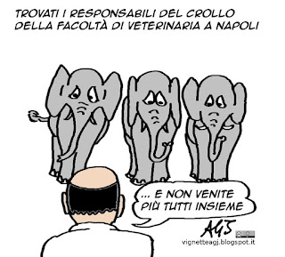 Umorismo, Napoli, crolli, vignetta