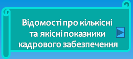 Відомості про кількісні та якісні показники кадрового забезпечення