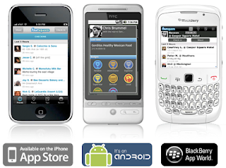 Application Foursquare Androïd Blackberry Iphone