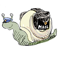 Snail mail illustration from Real Mail: The ScribbleFire Method toBuilding Better Personal Relationships by Penning an Authentic Letter by David Borden