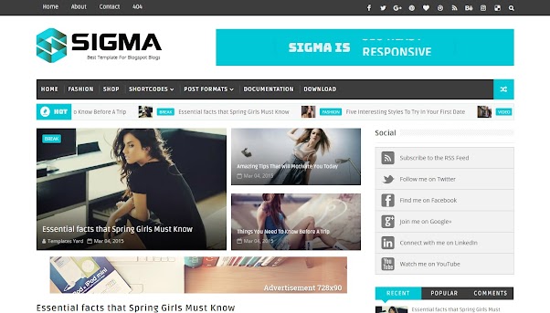 Sigma Responsive Blogger Template