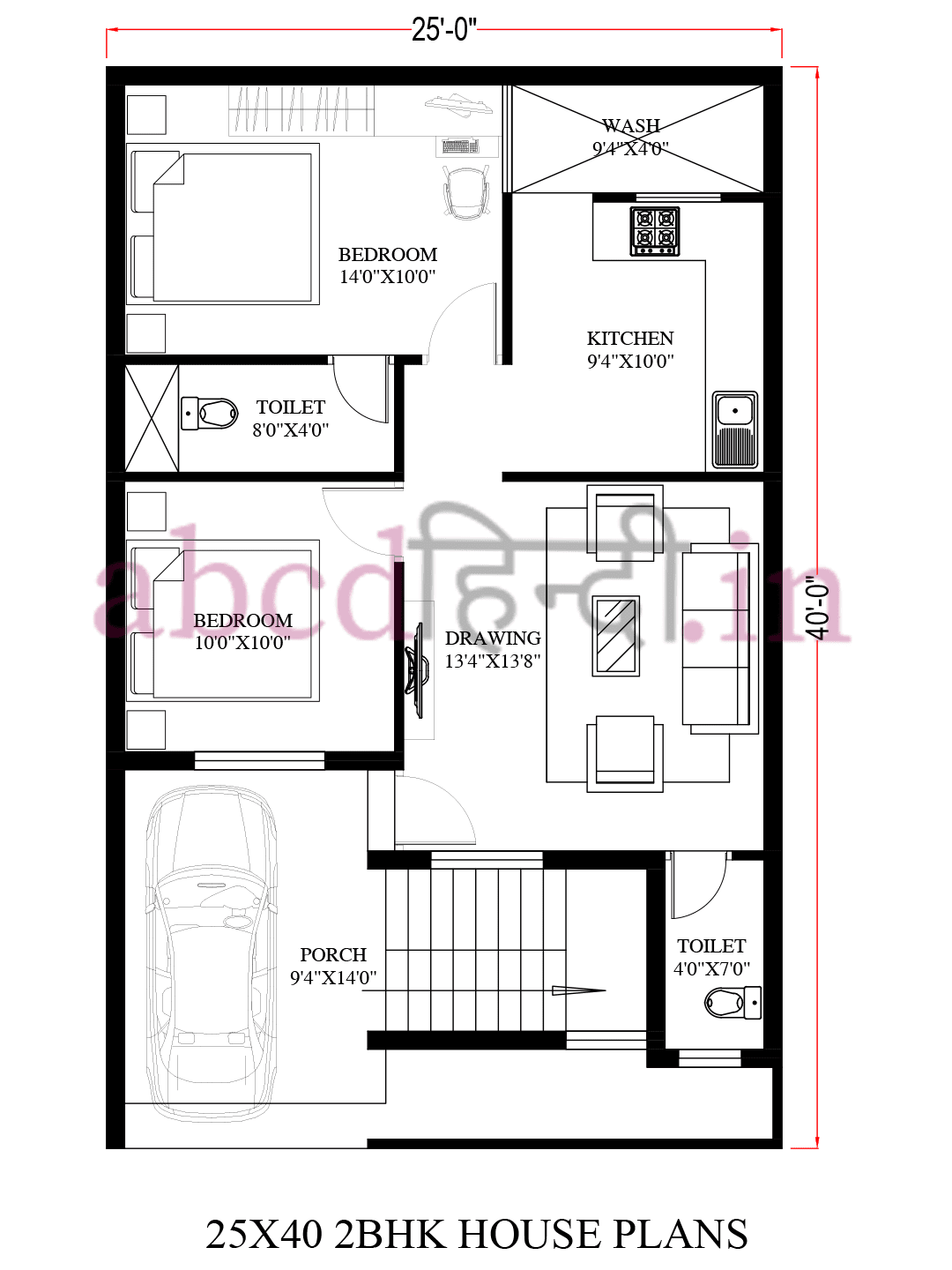 25x40 house plan