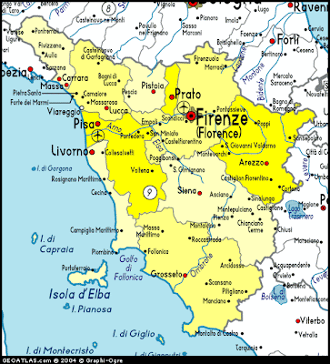 Cartina Politica della Toscana