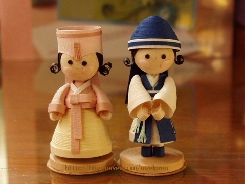 quilling 3d doll couple