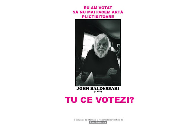 the art student vote campaign university of arts iasi art students initiatives john baldessari