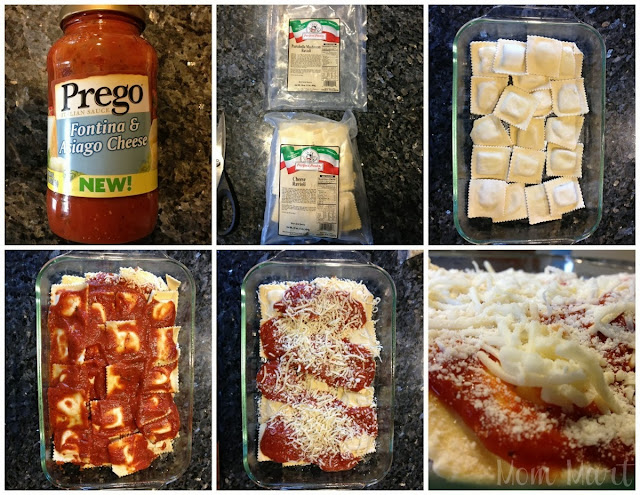 Easy Baked Ravioli Recipe and picture tutorial #Recipe #EasyDinnerDish #Ravioli 