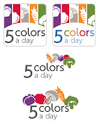 Logo Design for Salads packaging, it is benefit symbol of fruit and . (colors logo )