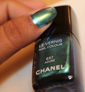 Chanel Azure nail polish swatch