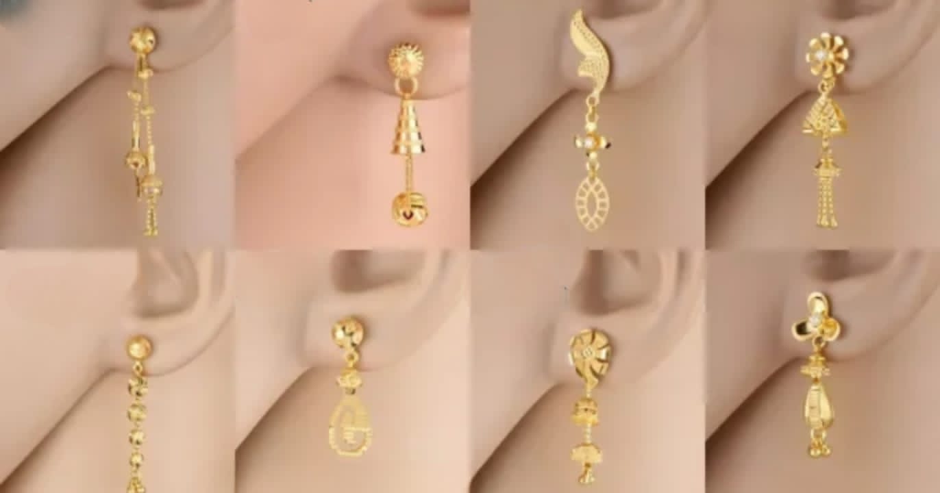 Earrings Designs Images 2022 - New Designs of Gold, Stone Earrings for Girls Images, Pictures - kaner dul - NeotericIT.com
