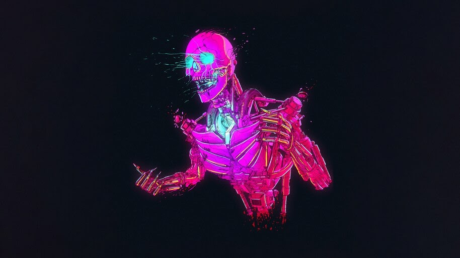 Robot, Skeleton, Sci-Fi, Digital Art, 4K, #4.2019 Wallpaper