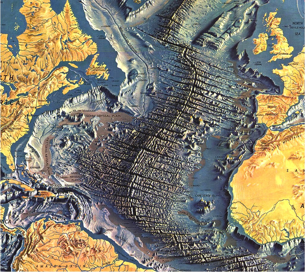 Atlantic Ocean Floor Map