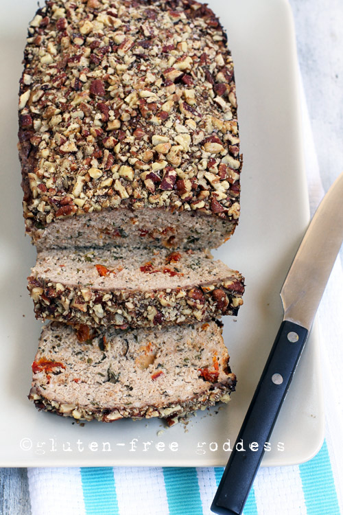 Gluten-Free Turkey Meatloaf with Sundried Tomatoes and Pecan Crust