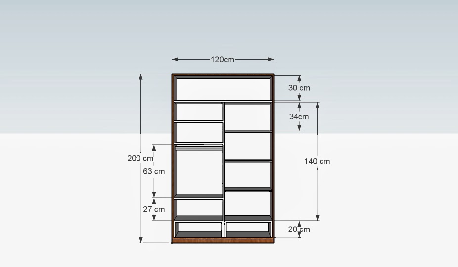 Konsep 29 Ukuran  Lemari  Pakaian  3 Pintu Sliding 