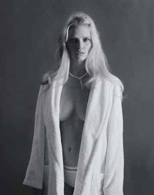 Lara Stone topless Marie Claire magazine France May 2015 photoshoot