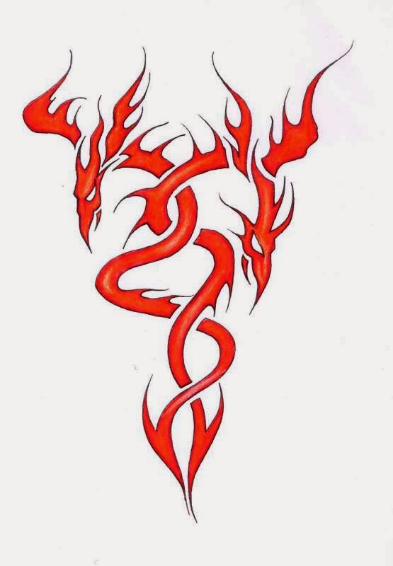 Flaming Dragon Tattoo