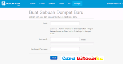 Cara Membuat Dompet / Wallet Bitcoin Baru di Blockchain.info