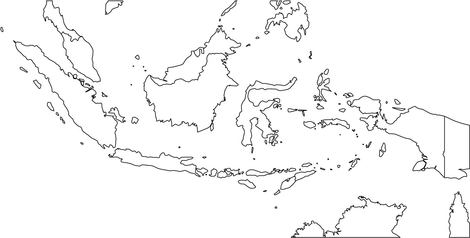 Gambar Peta Indonesia Sketsa