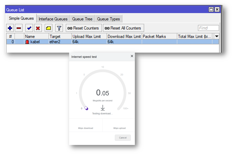 Pengujian Bandwidth Limiter pada LAN