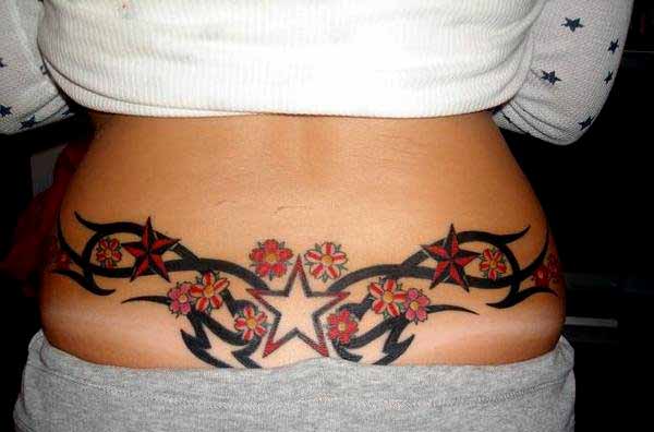 lower back tattoos stars