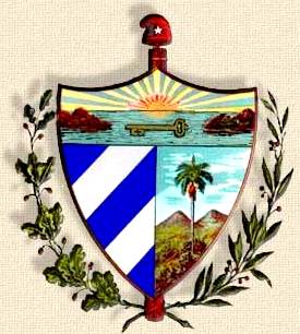 Dibujo de escudo de Cuba con fondo