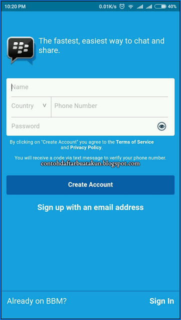  Sign In BBM Dengan Nomor Telepon