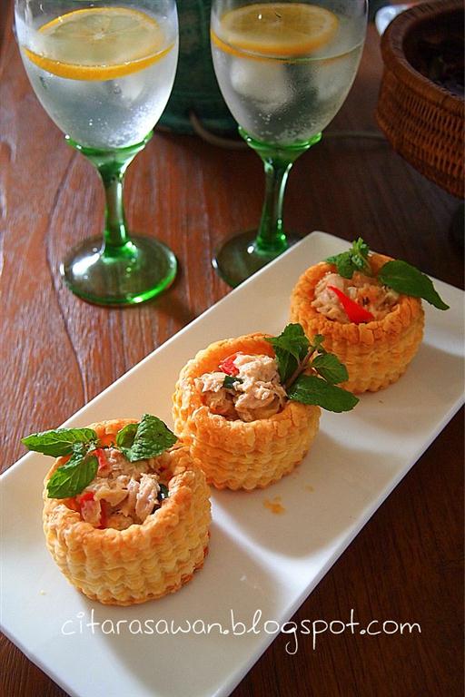 Pastri Puff Bakul Tuna / Tuna Bowl Pastry Puff ~ Resepi 