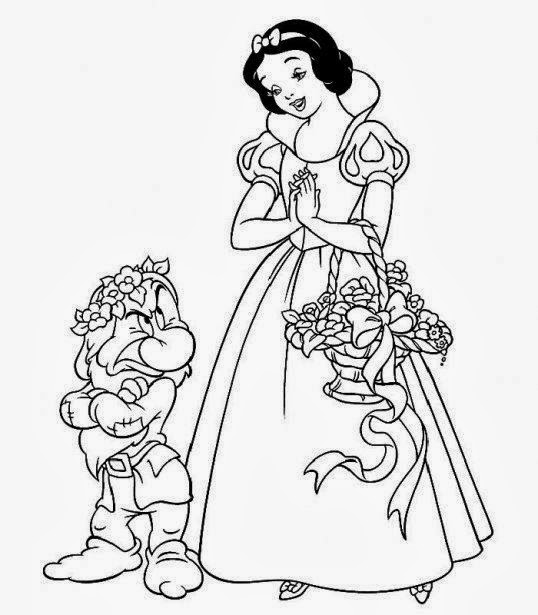 Imagenes Para Colorear De Blanca Nieves - Dibujo de Blancanieves para colorear Dibujos para colorear imprimir 