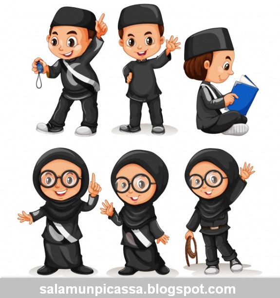 Kumpulan Vector Kartun Muslim format CDR