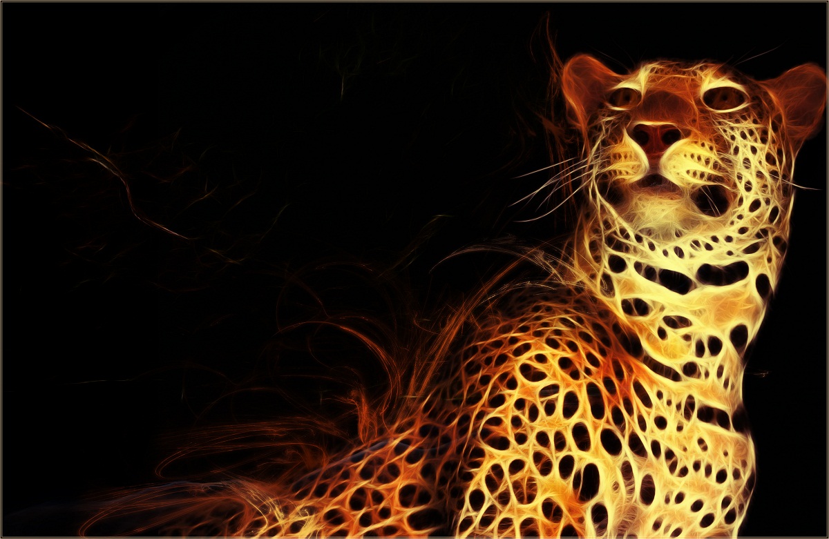 Tag : animal fractal wallpaper collections, lion fractal, wolf fractal ...