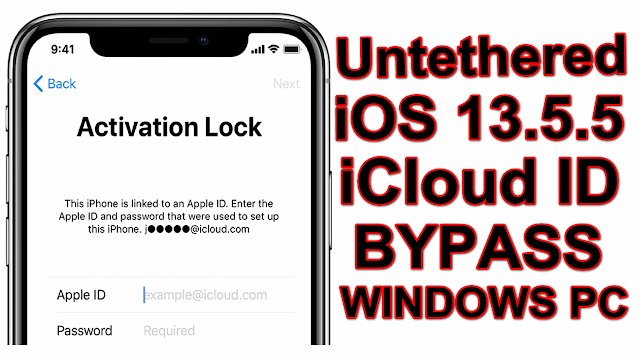 iOS13.5.5 Untethered iCloud ID Bypass Apple Device One Click Tool On Windows Pc