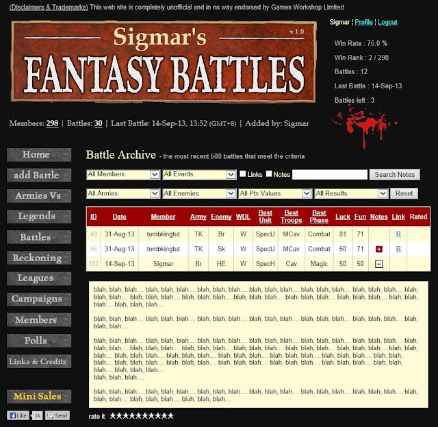 Best Rated Warhammer Fantasy Battle Reports