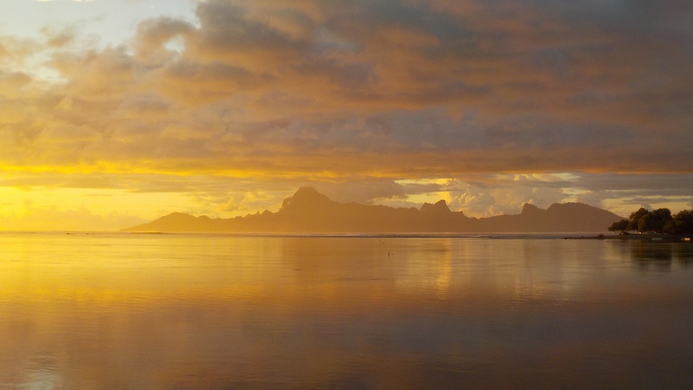 Coucher de soleil à Tahiti