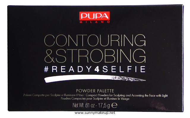 Pupa - Contouring & Strobing #READY4SELFIE. Palette viso nella colorazione 001 Light Skin.