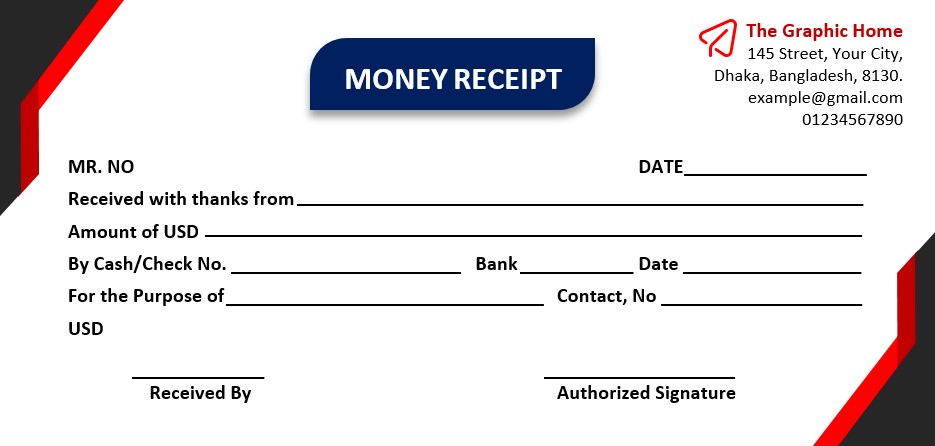 how to make money receipt template printable using microsoft word the graphic home