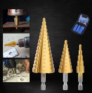 Titanium Coated Step Drill Bits (3Pcs)