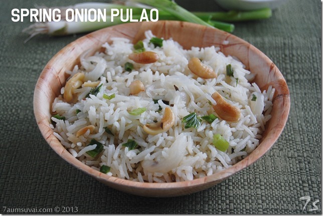 Spring onion pulao