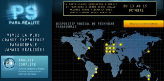 Carte du monde sur le site Paranormal Surveillance